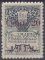 SAN MARINO 1918 20c on 15c slate MNH**