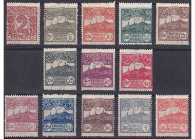 SAN MARINO 1921-23 Cifra o veduta di San Marino 13v MNH**