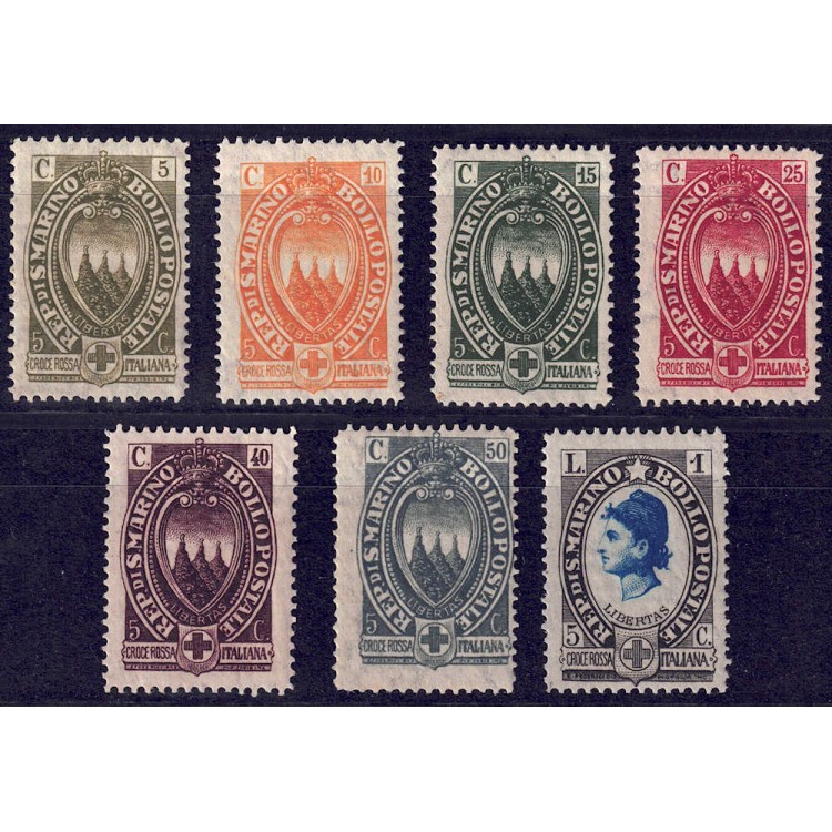 SAN MARINO 1923 Pro Red Cross 7v MNH**