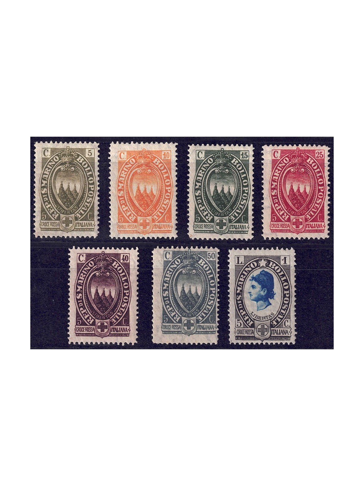 SAN MARINO 1923 Pro Red Cross 7v MNH**