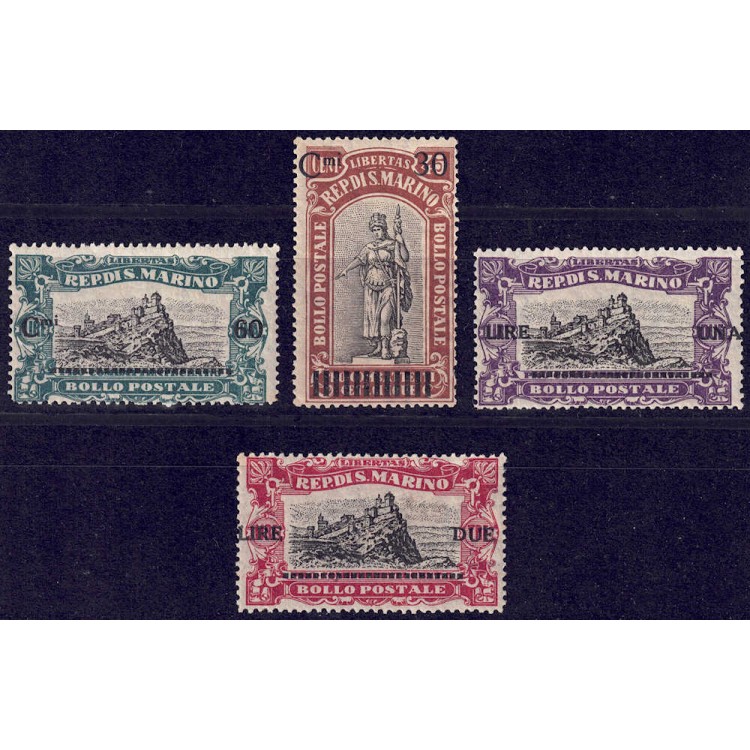 SAN MARINO 1924 Pro combattenti soprastampati 4v MNH**