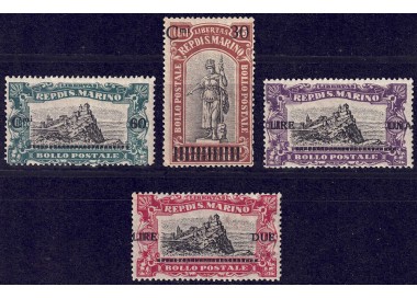 SAN MARINO 1924 Pro combattenti soprastampati 4v MNH**