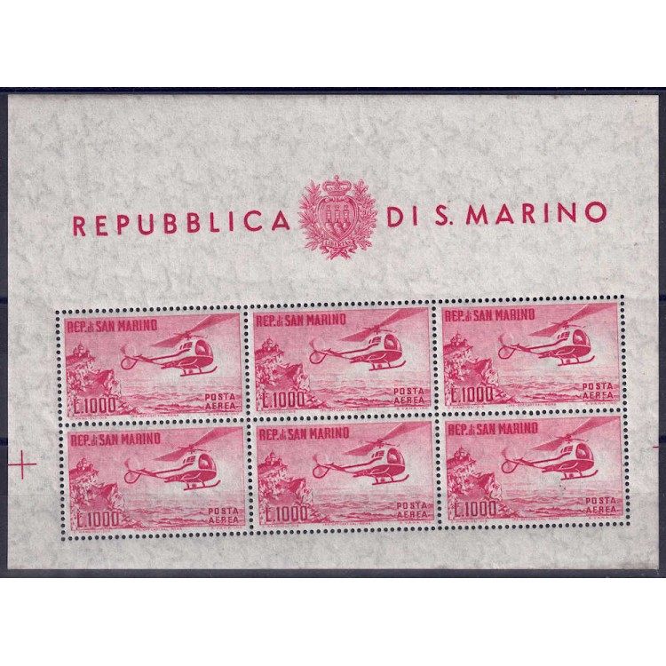 SAN MARINO 1961 Helicopter s/s MNH**
