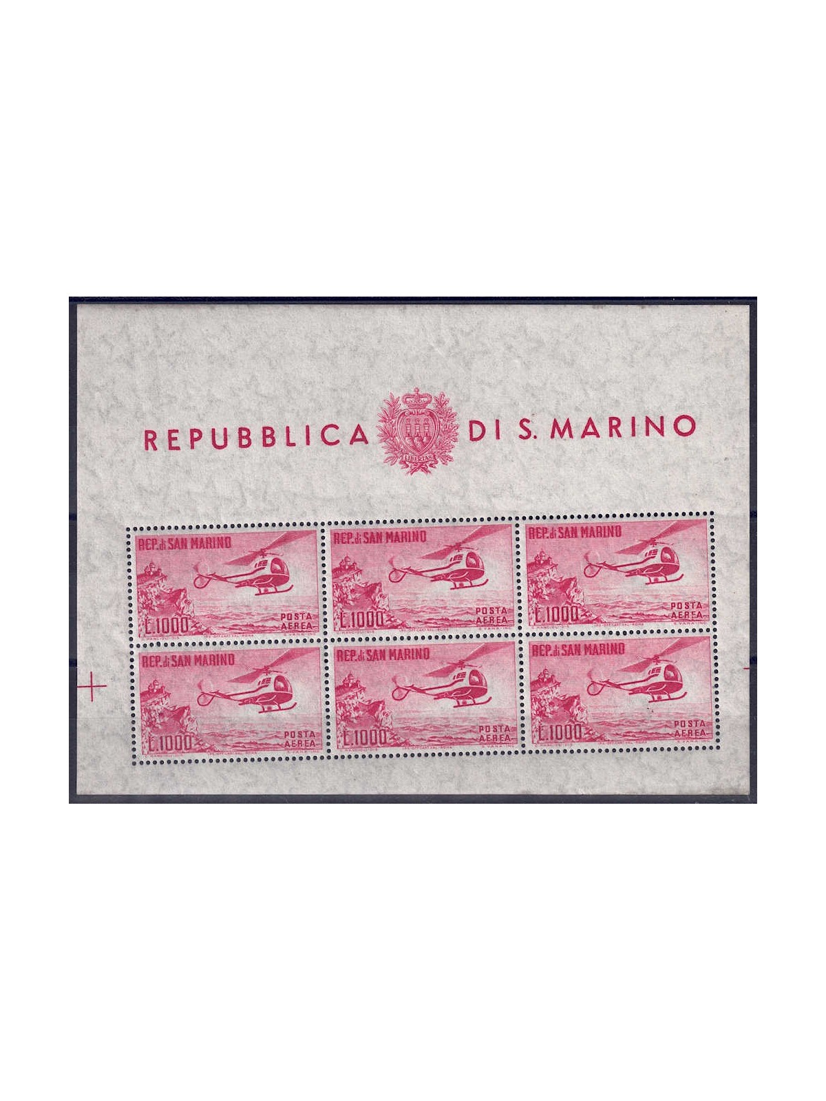 SAN MARINO 1961 Helicopter s/s MNH**