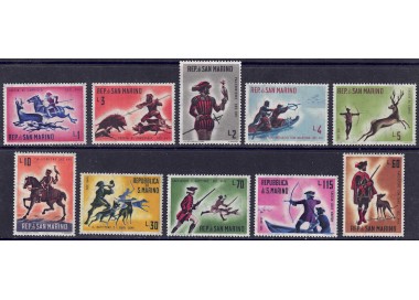 SAN MARINO 1961 Ancient Hunting 10v MNH**
