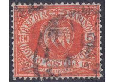 SAN MARINO 1877-90 5c orange us