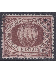 SAN MARINO 1877-90 30c bruno us