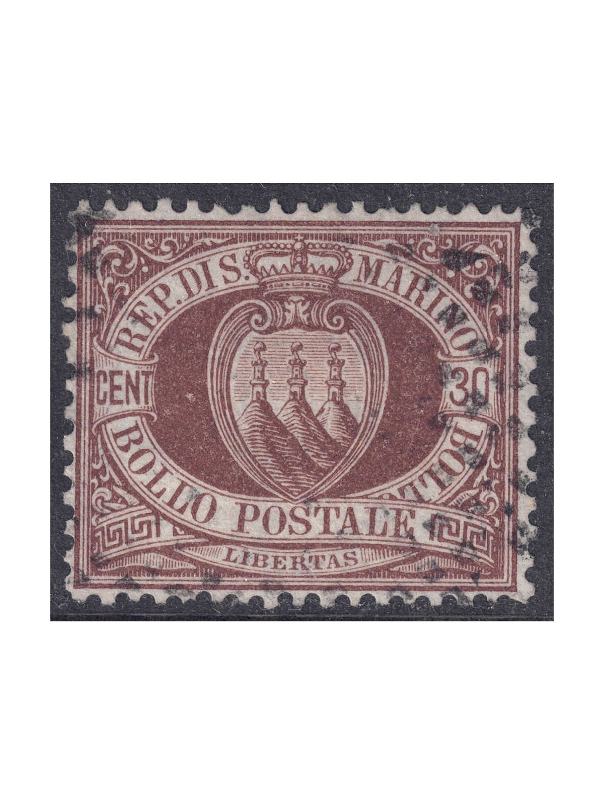 SAN MARINO 1877-90 30c bruno us