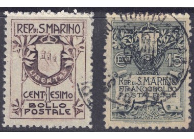 SAN MARINO 1910 Stemma 2v us