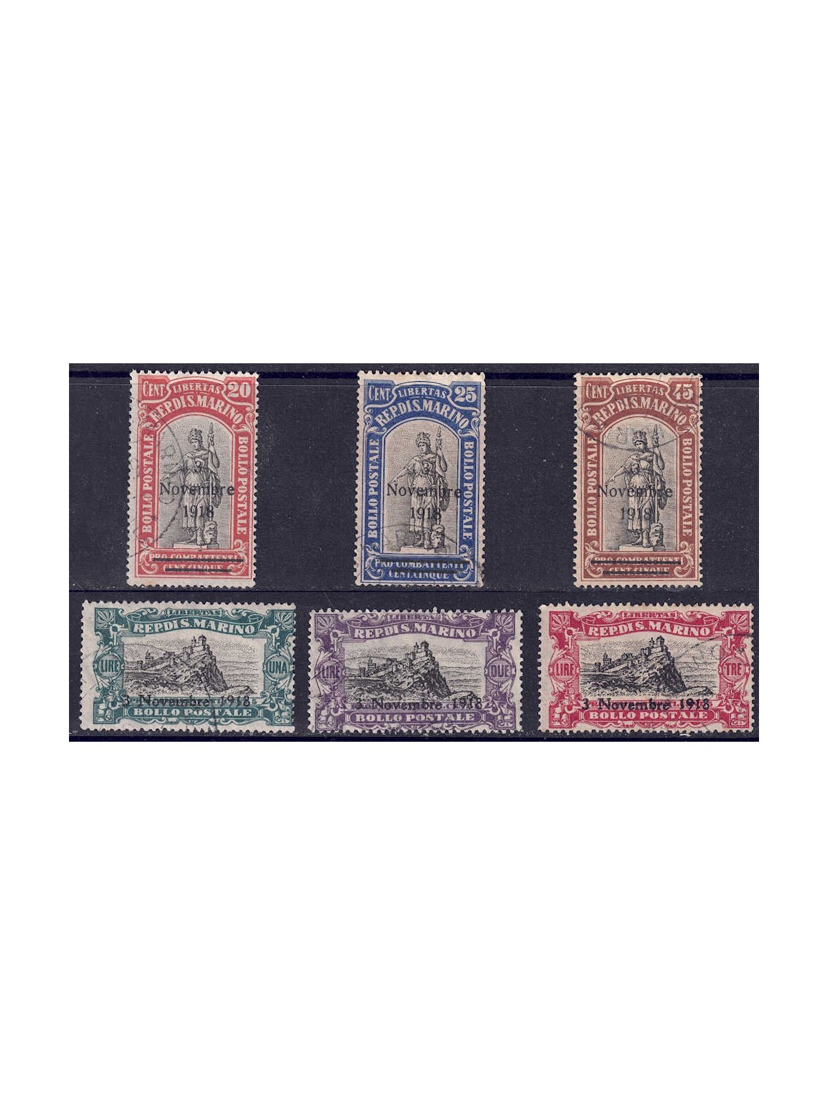 SAN MARINO 1918 Commemorative Victory 6v us