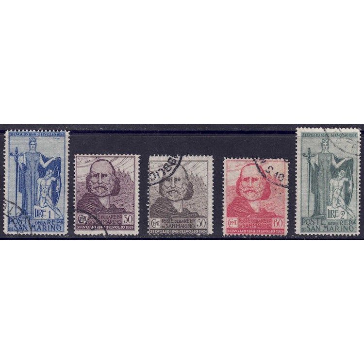 SAN MARINO 1924 Garibaldi 5v us