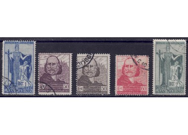 SAN MARINO 1924 Garibaldi 5v used