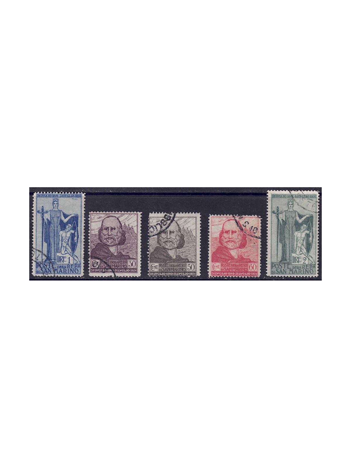 SAN MARINO 1924 Garibaldi 5v us