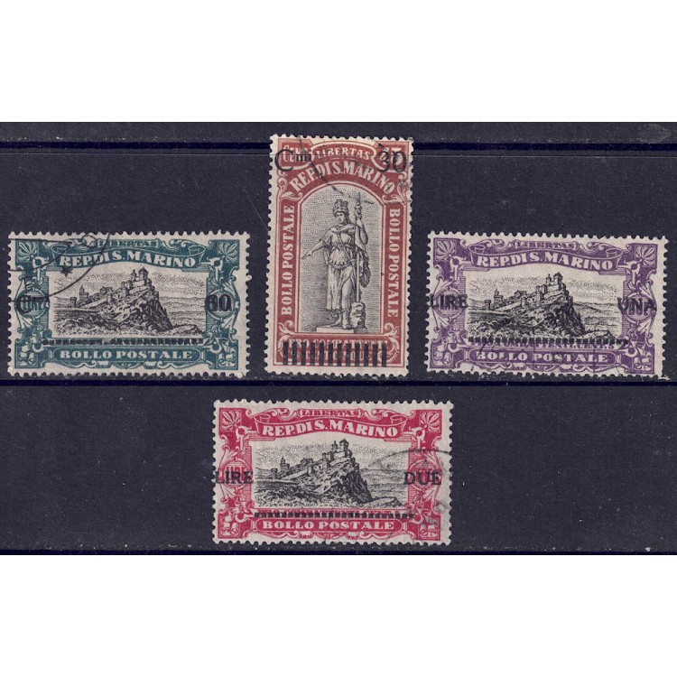 SAN MARINO 1924 Pro Combatants overprinted 4v us