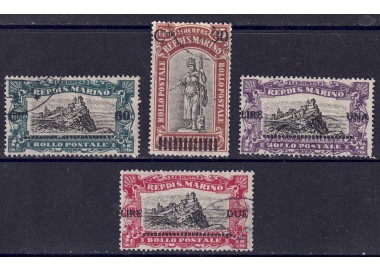 SAN MARINO 1924 Pro combattenti soprastampati 4v us