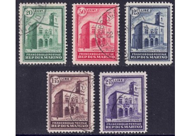 SAN MARINO 1932 Post Office Building 5v us