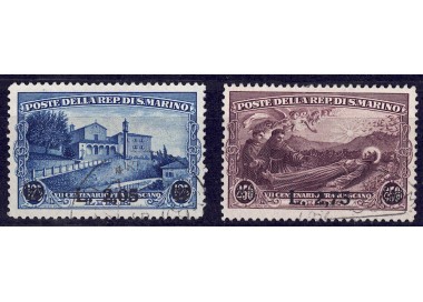 SAN MARINO 1936 San Francesco (soprastampati) 2v us