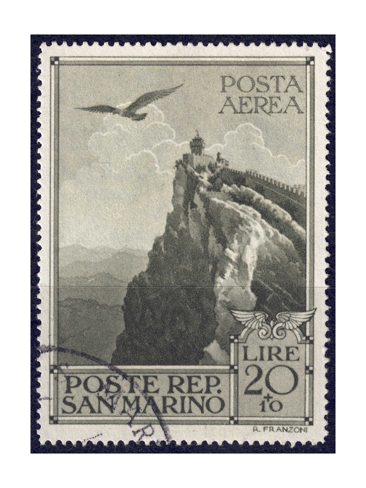 SAN MARINO 1944 Pro Case Popolari (posta aerea) us