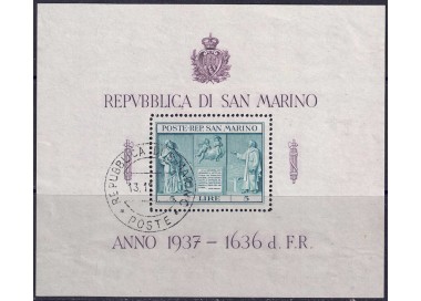 SAN MARINO 1937 Independence s/s us