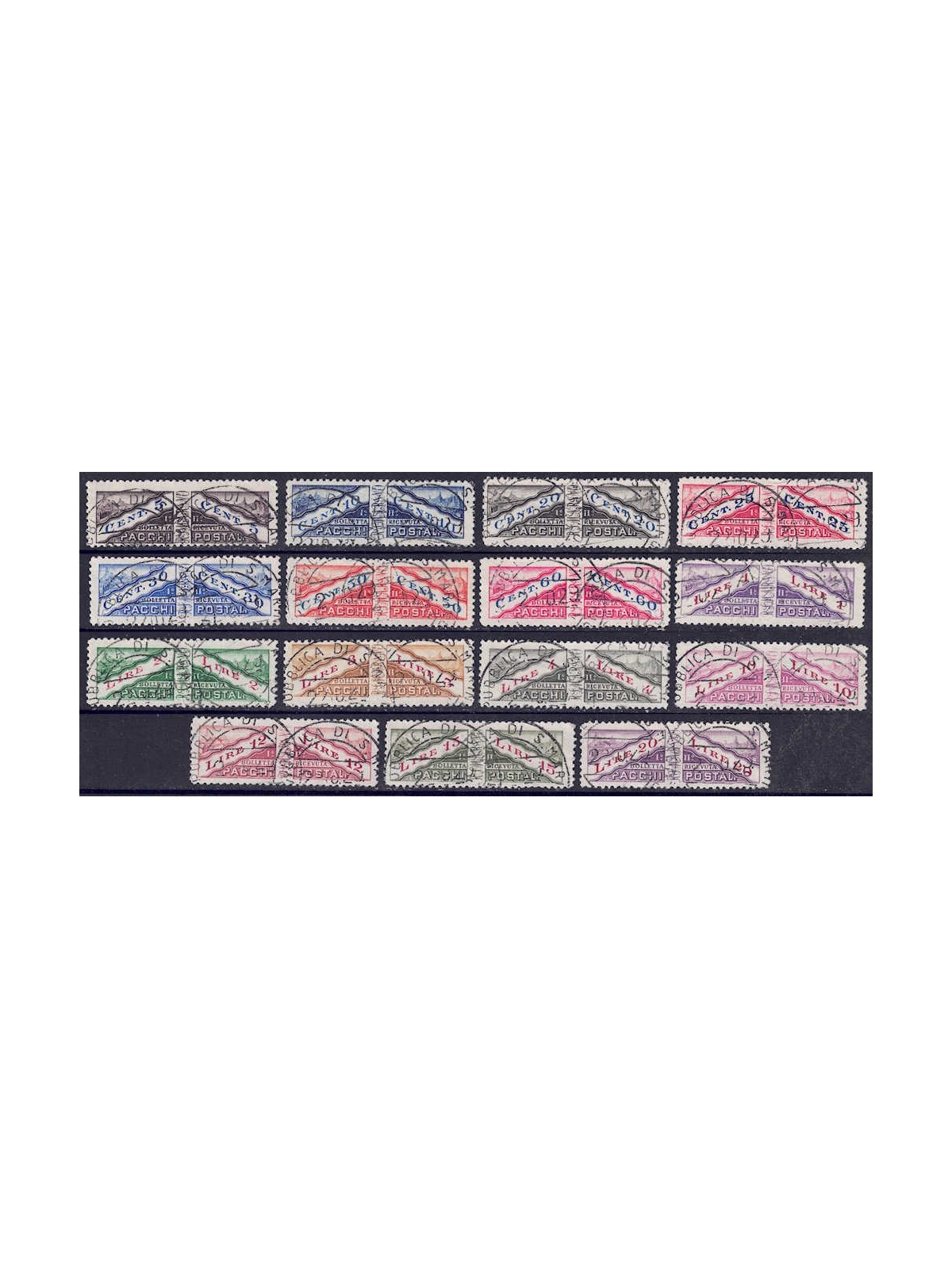 SAN MARINO 1928 Postal parcels 15v us