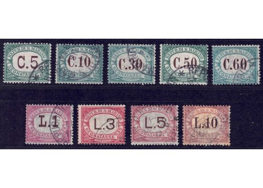 SAN MARINO 1897-1919 Tax postage 9v us
