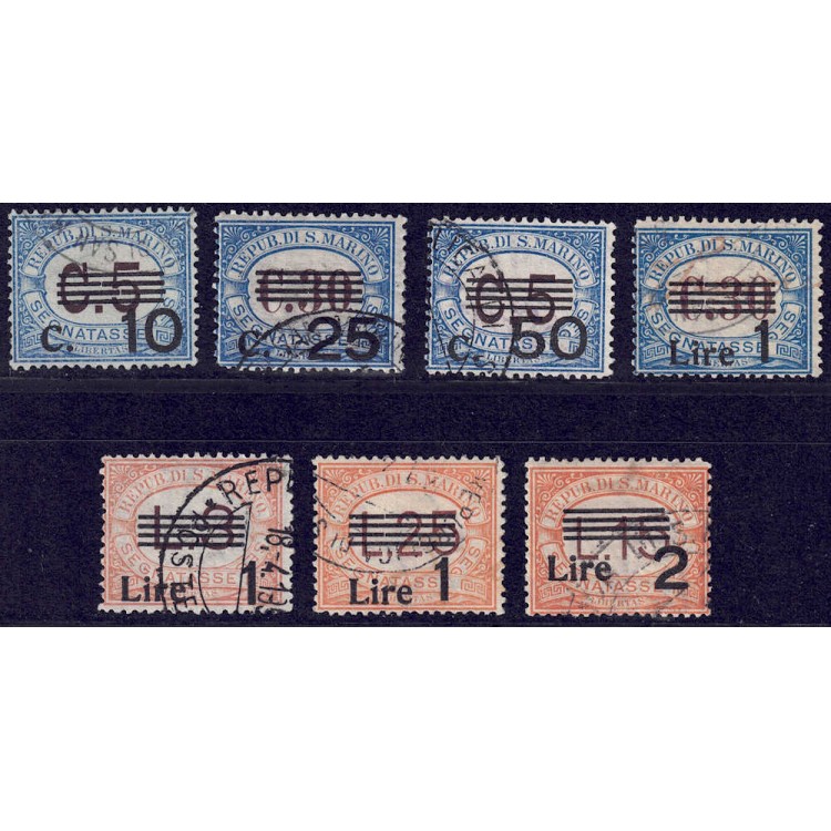 SAN MARINO 1936-39 Segnatasse 7v us