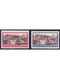 VATICAN 1933 Gardens and medallions, Express 2v MH*