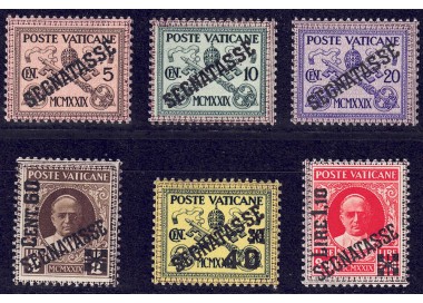 VATICANO 1931 Segnatasse 6v MNH**