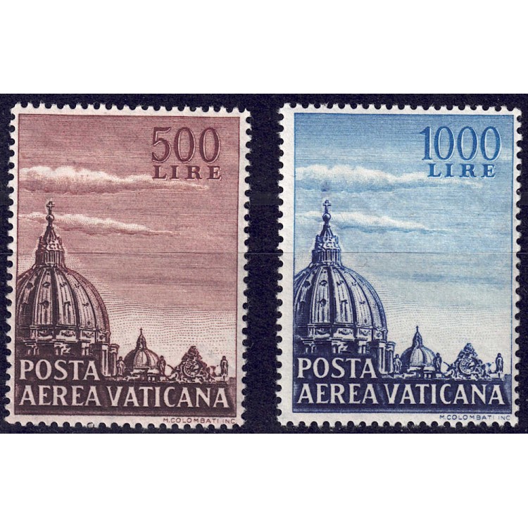 VATICAN 1953 Dome of St. Peter's (airmail) 2v MNH**
