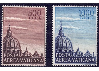 VATICAN 1953 Dome of St. Peter's (airmail) 2v MNH**