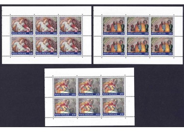 VATICAN 1991 Restoration of the Sistine Chapel 3 m/s from booklet MNH**