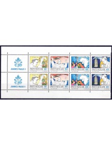 VATICAN 1984 Travels of John Paul II m/s from booklet MNH**
