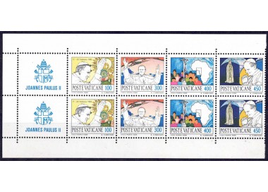 VATICANO 1984 Viaggi di Giovanni Paolo II MF da libretto MNH**