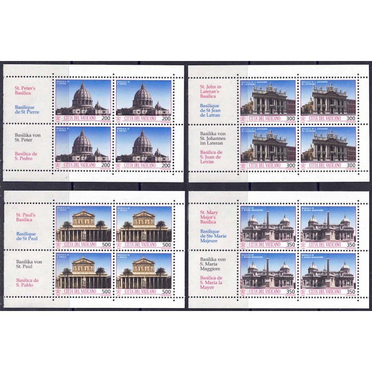 VATICAN 1993 Art Treasures 4 m/s from booklet MNH**