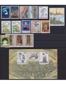 SAN MARINO 1986 Annata completa 16v + 1 BF MNH**