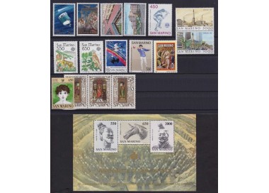 SAN MARINO 1986 Annata completa 16v + 1 BF MNH**