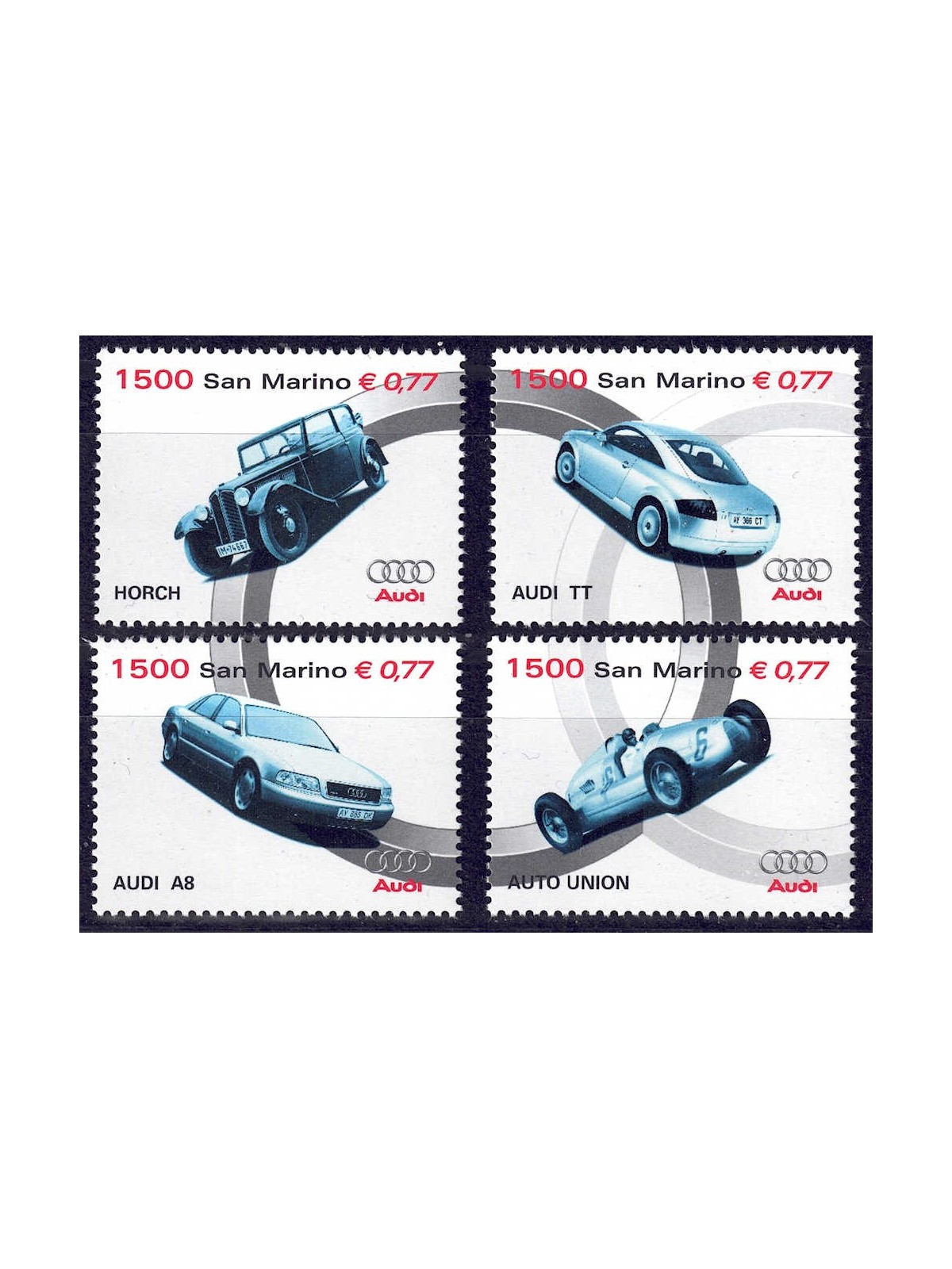 SAN MARINO 1999 Automobili, Audi 4v MNH**