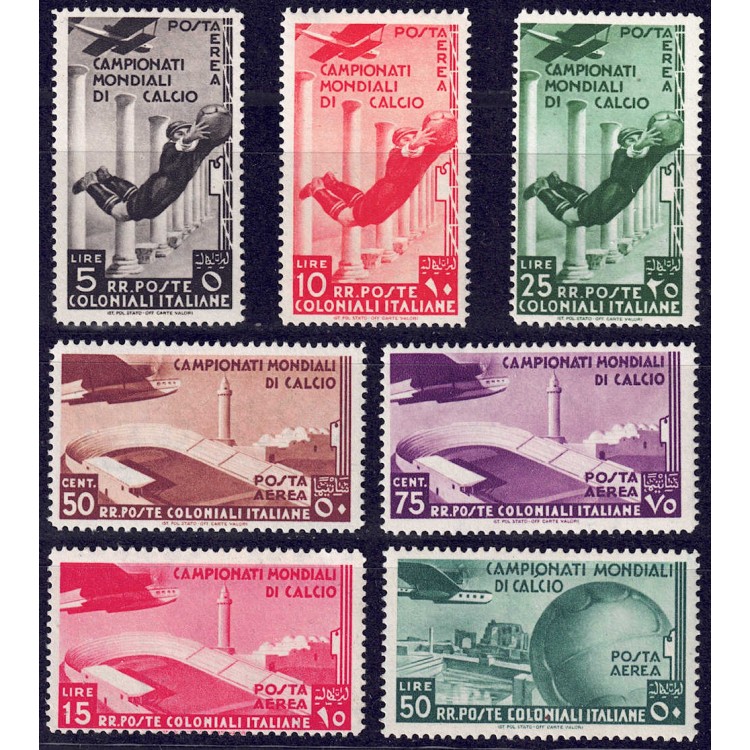 COLONIES GENERAL ISSUES 1934 Football Championships (airmail) 7v MH*