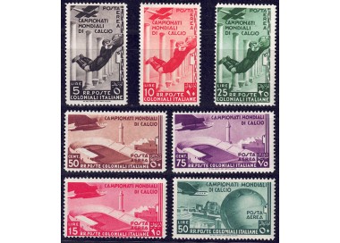 COLONIES GENERAL ISSUES 1934 Football Championships (airmail) 7v MH*