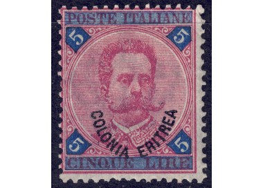 ERITREA 1893 5£ carmine and blue MH*