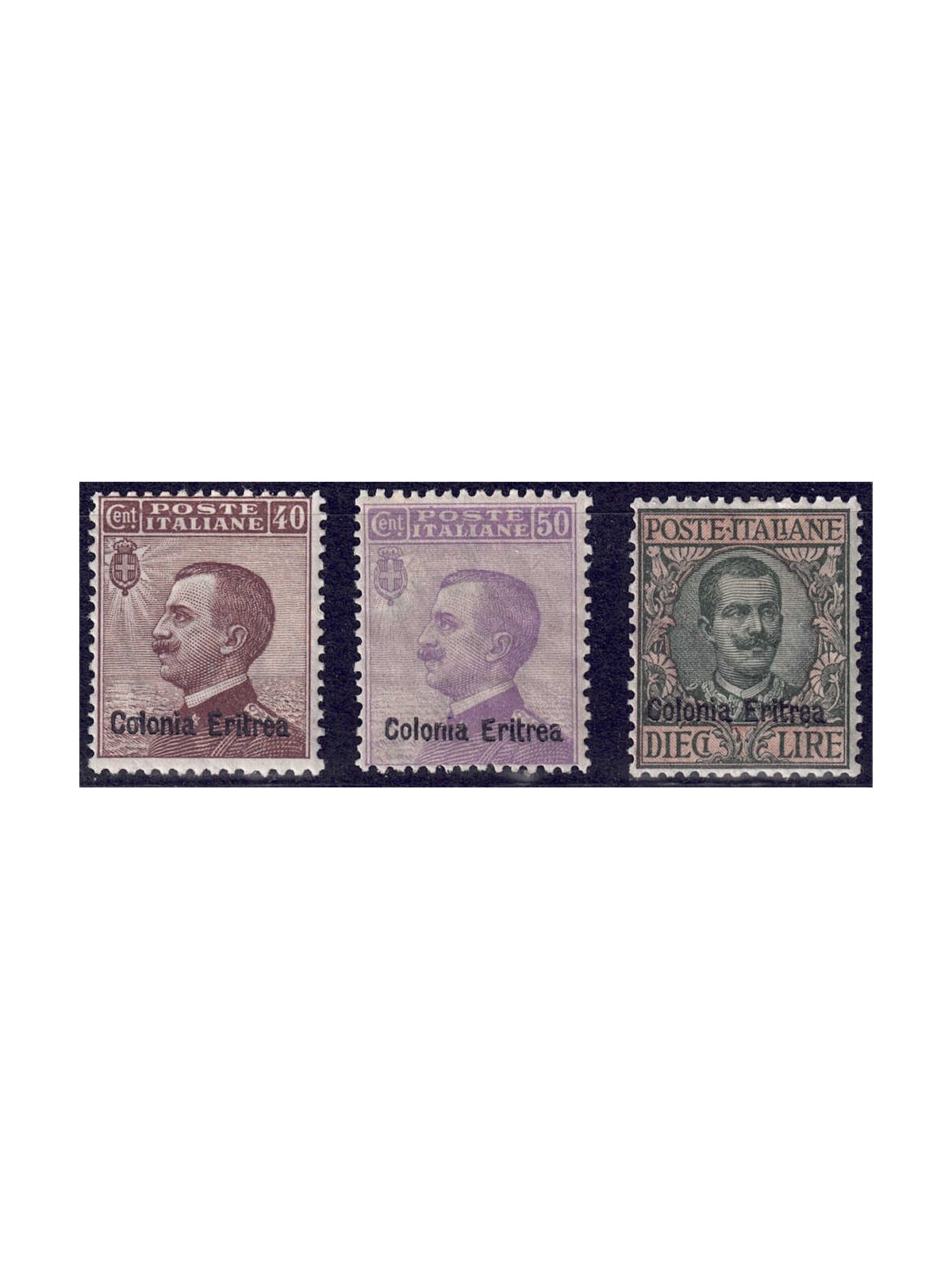 ERITREA 1916 Ordinary series 3v MH*