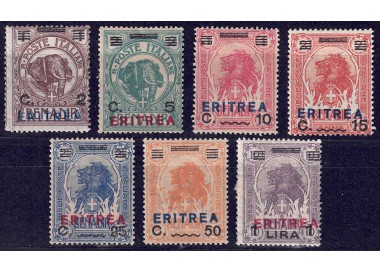 ERITREA 1924 Overprinted Somali stamps 7v MH*