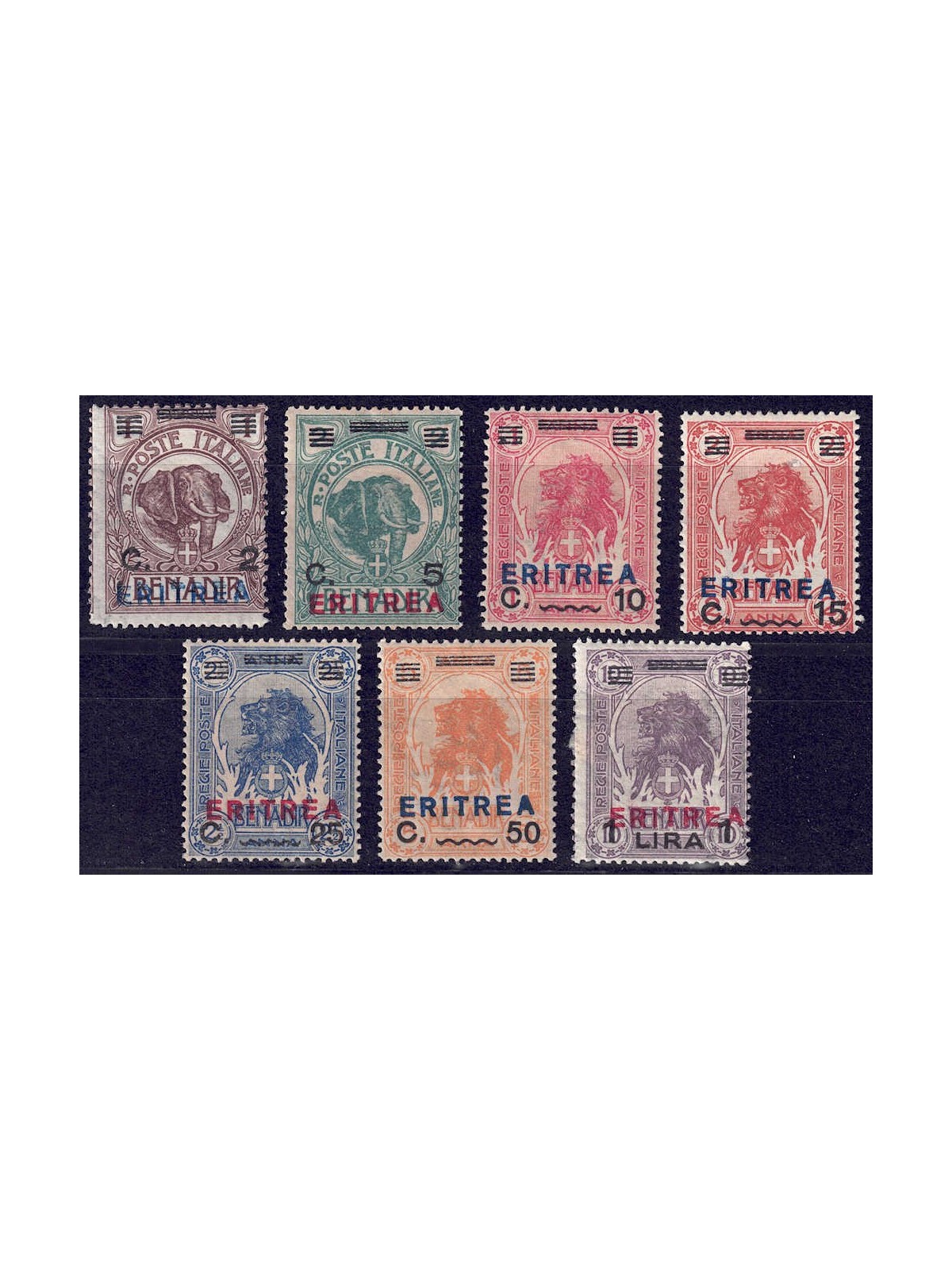 ERITREA 1924 Overprinted Somali stamps 7v MH*
