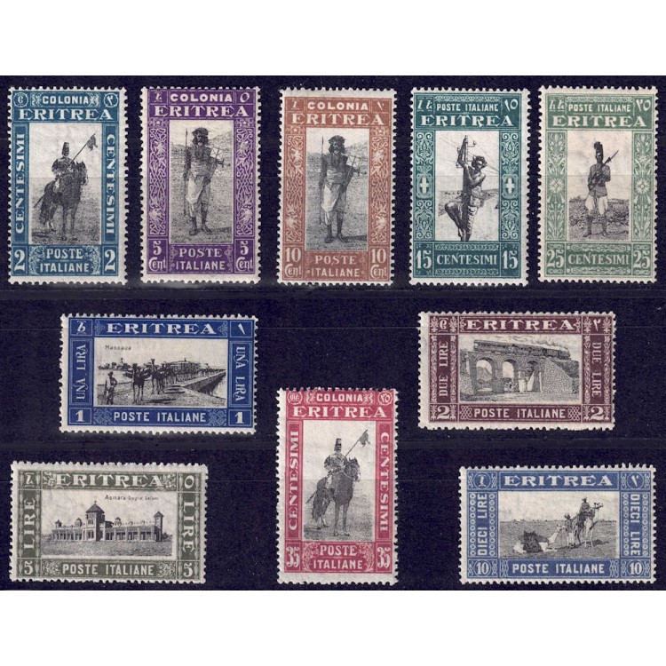 ERITREA 1930 Pictorial Series 10v MH*