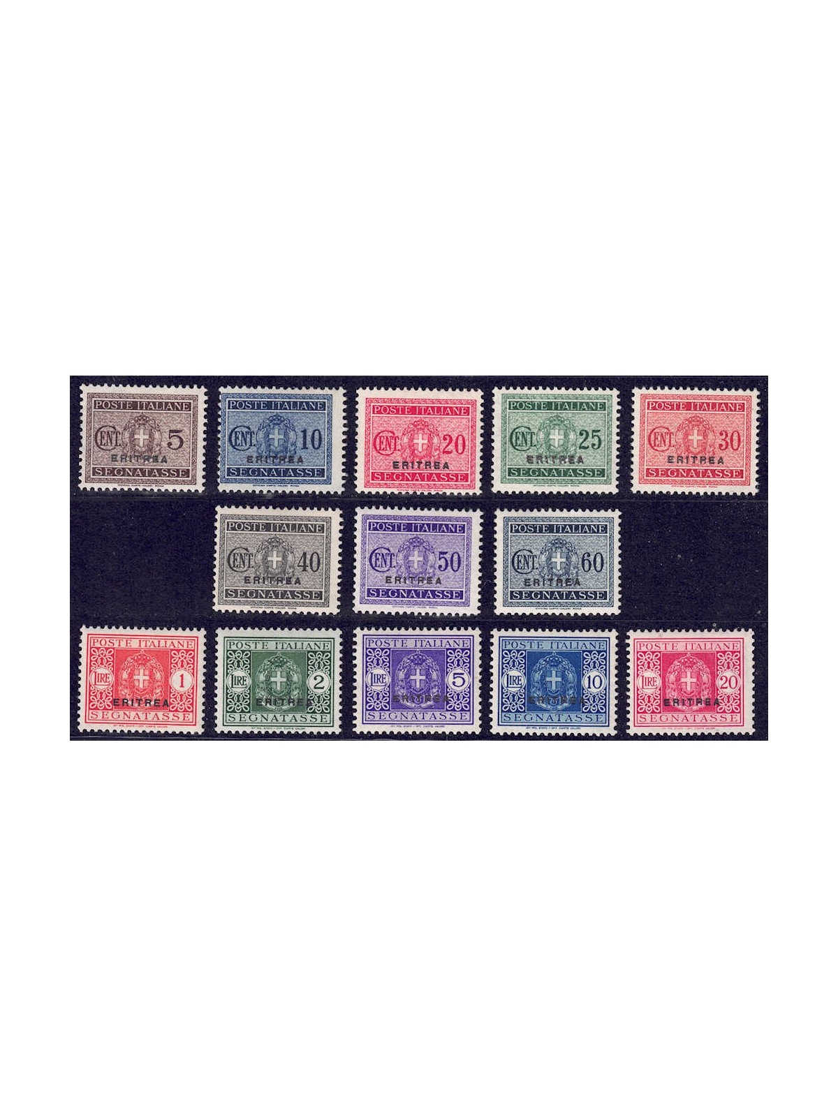 ERITREA 1934 Segnatasse 13v MH*
