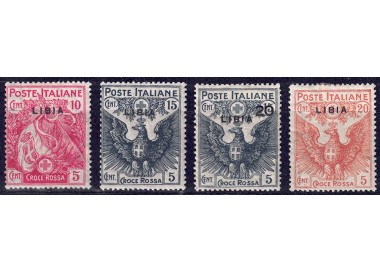 LIBYA 1915-16 Red Cross 4v MH*