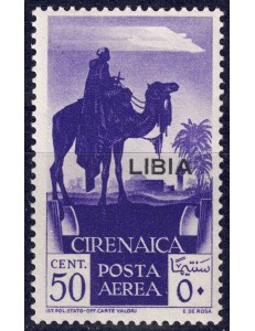 LIBIA 1936 Posta aerea 50c violetto MH*