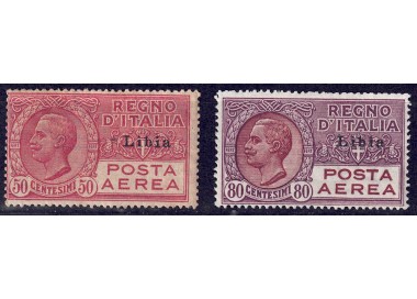LIBIA 1928-29 Posta aerea 2v MH*