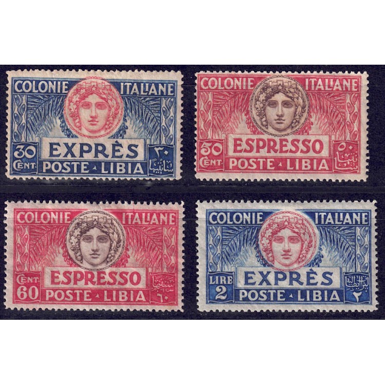 LIBIA 1921-23 Espressi 4v MH*