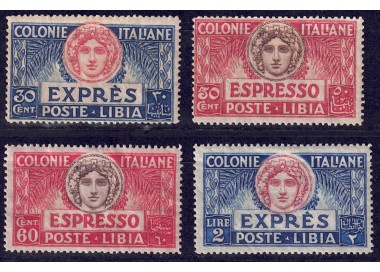 LIBIA 1921-23 Espressi 4v MH*